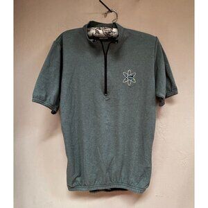 Cantina Mountain Bike Men's Half Zip Short Sleeve Cycling Shirt Green Size Small